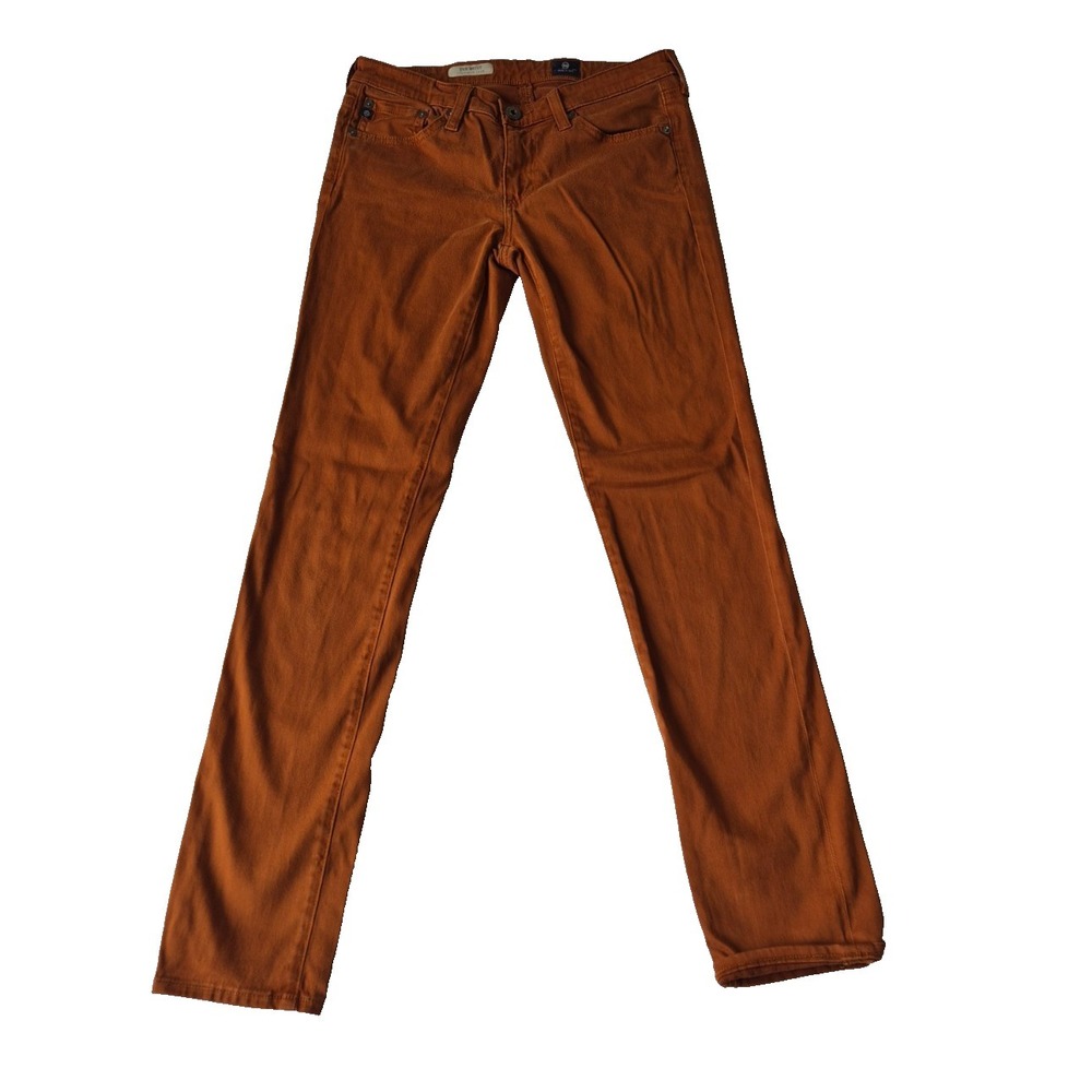 AG Adriano Goldschmied The‎ Stilt Cigarette Jeans 26R Rust Orange Made USA